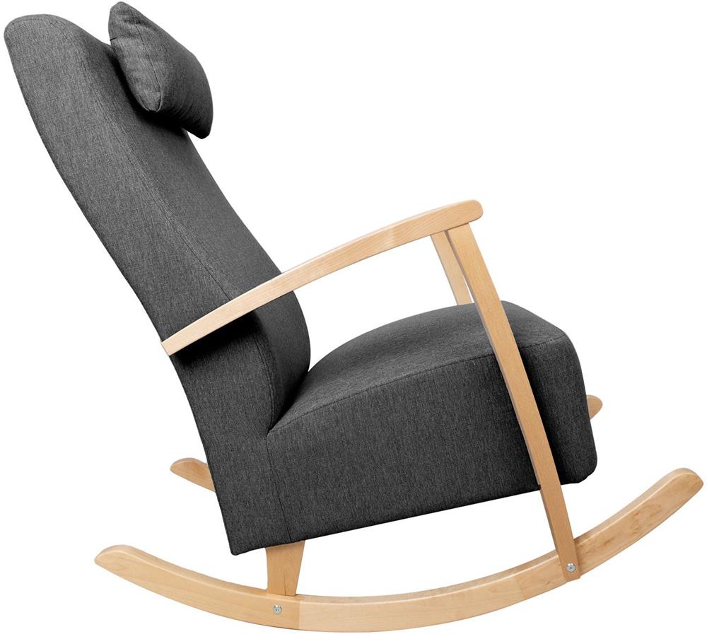 Rocking Chair Ross | size: Width: 65.5cm, Height: 104cm, Depth: 102cm | color: Gray | image: 3 | variant: 1001390