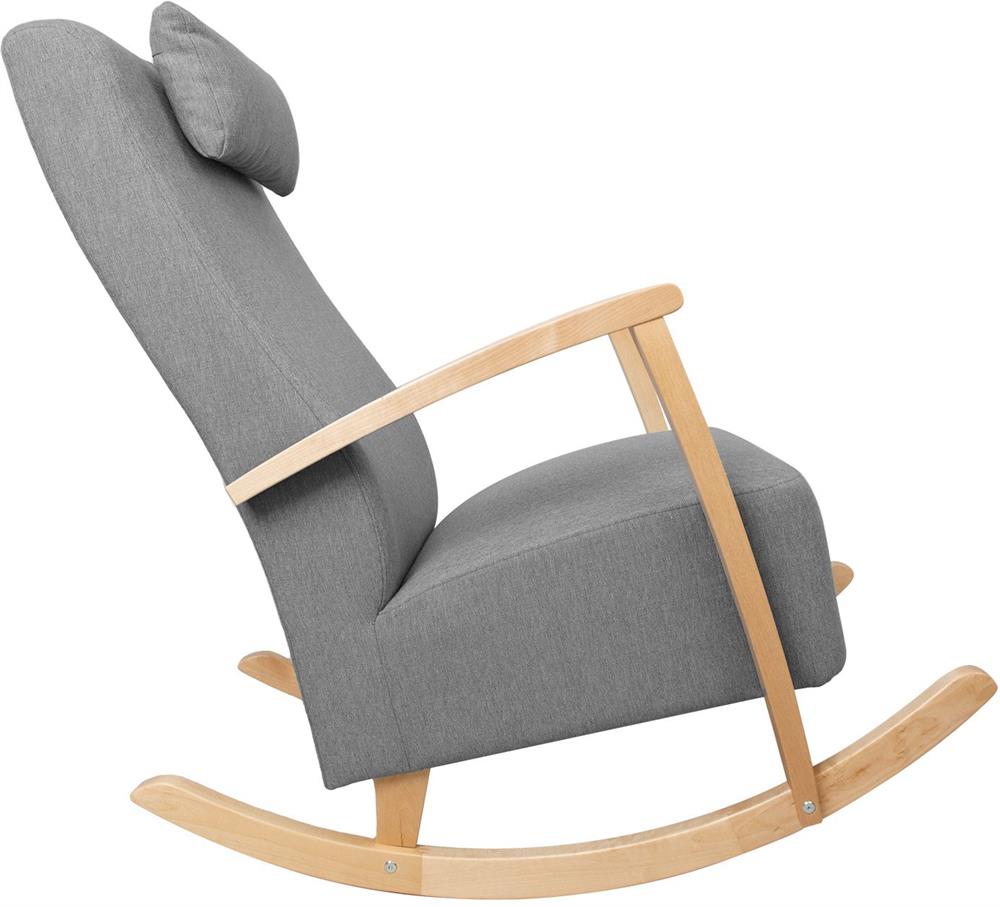 Rocking Chair Ross | size: Width: 65.5cm, Height: 104cm, Depth: 102cm | color: Gray | image: 4 | variant: 1001387