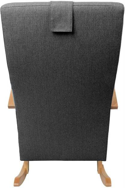 Rocking Chair Ross | size: Width: 65.5cm, Height: 104cm, Depth: 102cm | color: Gray | image: 4 | variant: 1001390