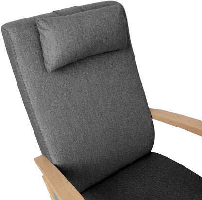 Rocking Chair Ross | size: Width: 65.5cm, Height: 104cm, Depth: 102cm | color: Gray | image: 5 | variant: 1001390