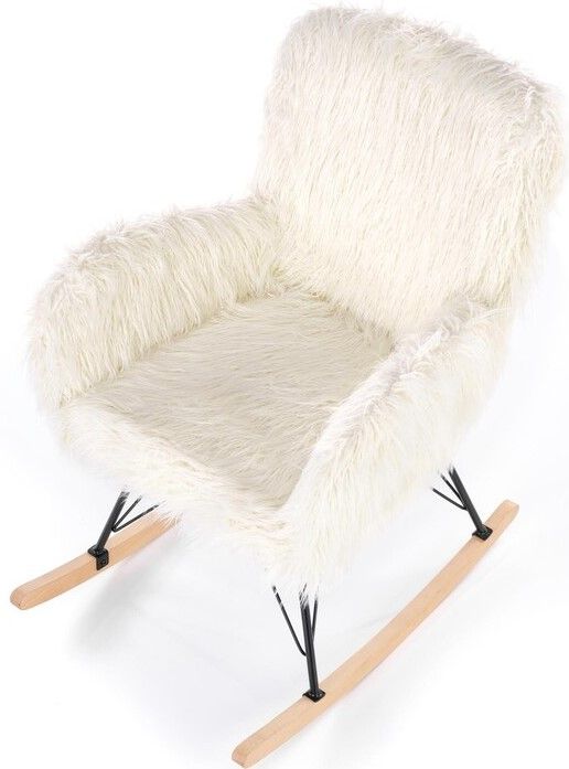 Rocking Chair West Redhill | size: Width: 72cm, Height: 100cm, Depth: 94cm | color: White | image: 2 | variant: 1007240