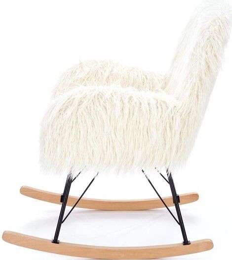 Rocking Chair West Redhill | size: Width: 72cm, Height: 100cm, Depth: 94cm | color: White | image: 3 | variant: 1007240