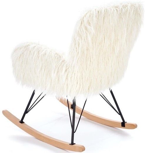 Rocking Chair West Redhill | size: Width: 72cm, Height: 100cm, Depth: 94cm | color: White | image: 4 | variant: 1007240