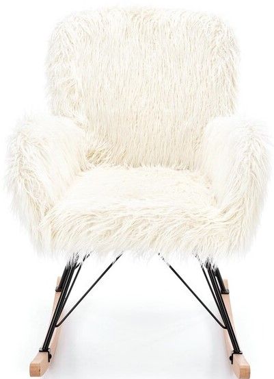 Rocking Chair West Redhill | size: Width: 72cm, Height: 100cm, Depth: 94cm | color: White | image: 5 | variant: 1007240