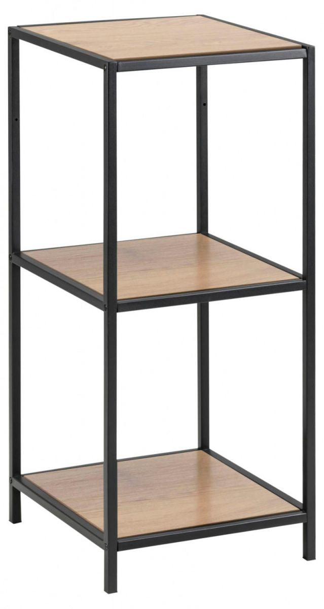 Shelf Aberystwyth | size: Width: 35cm, Height: 82.5cm, Depth: 37cm | color: Black/Oak | image: 2 | variant: 1005535