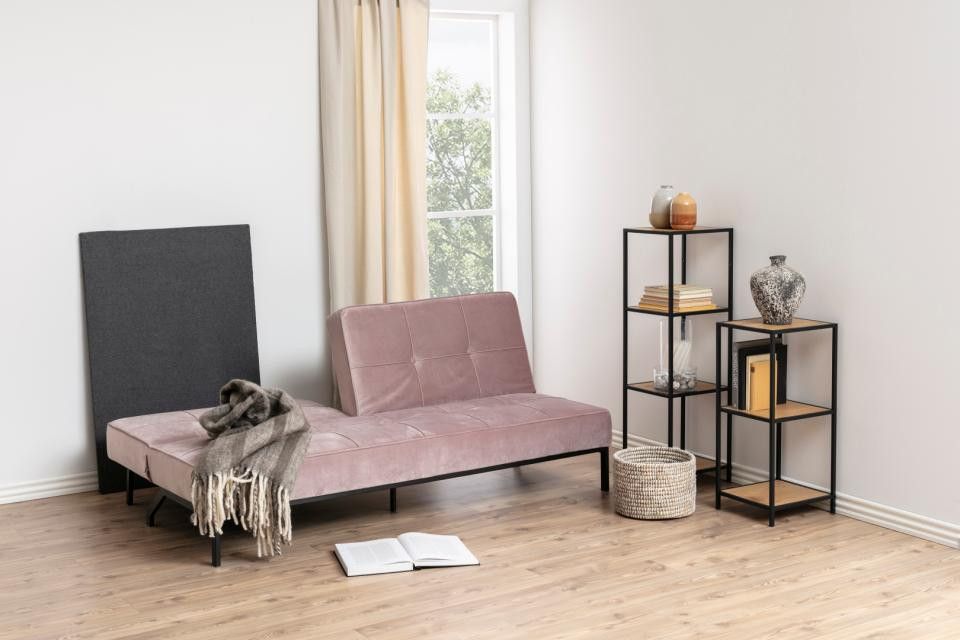 Shelf Aberystwyth | size: Width: 35cm, Height: 82.5cm, Depth: 37cm | color: Black/Oak | image: 3 | variant: 1005535