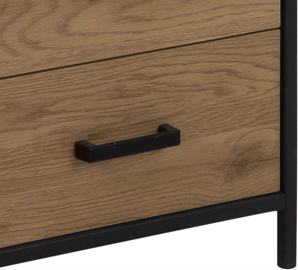 Shelf Aberystwyth | size: Width: 42cm, Height: 185cm, Depth: 35cm | color: Black/Oak | image: 5 | variant: 1006089