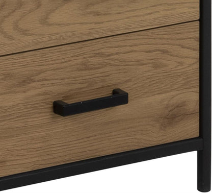 Shelf Aberystwyth | size: Width: 42cm, Height: 185cm, Depth: 35cm | color: Black/Oak | image: 5 | variant: 1006089