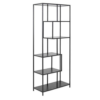 Shelf Aberystwyth | size: Width: 77cm, Height: 185cm, Depth: 35cm | color: Black | image: 1 | variant: 1000180