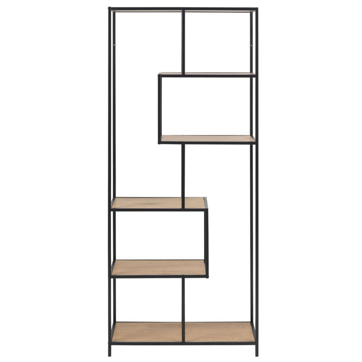 Shelf Aberystwyth | size: Width: 77cm, Height: 185cm, Depth: 35cm | color: Black | image: 2 | variant: 1000179