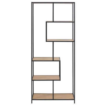 Shelf Aberystwyth | size: Width: 77cm, Height: 185cm, Depth: 35cm | color: Black | image: 2 | variant: 1000179