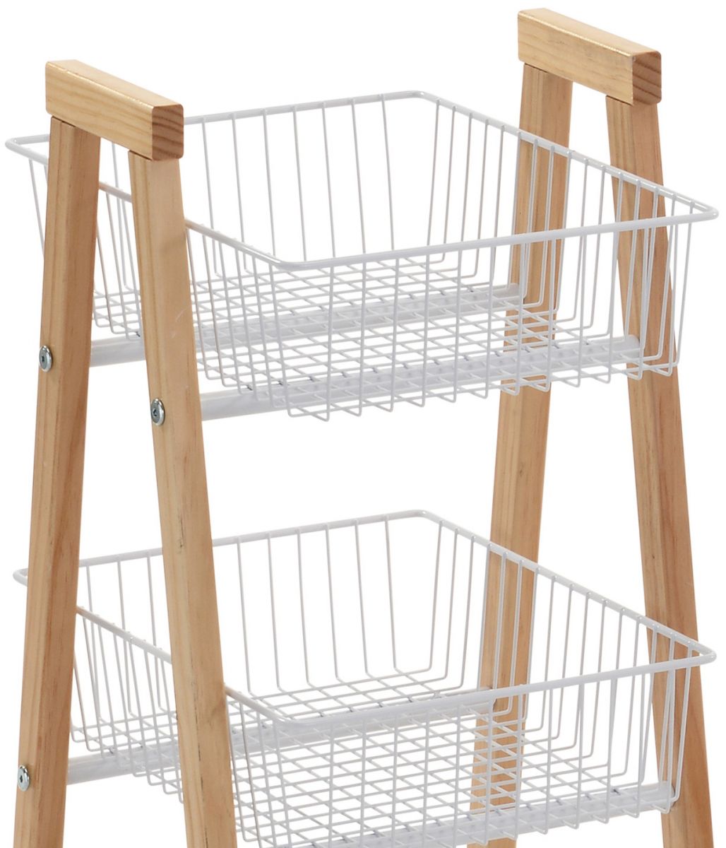 Shelf Bren | size: Width: 32cm, Height: 81cm, Depth: 37cm | color: White/Oak | image: 2 | variant: 1012463