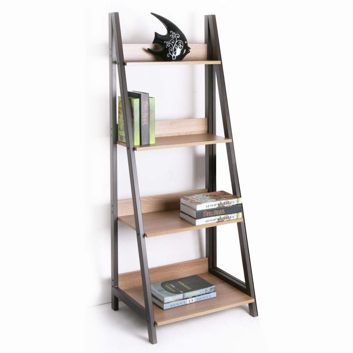Shelf East Broadstairs | size: Width: 52cm, Height: 146.5cm, Depth: 47.5cm | color: Brown | image: 2 | variant: 1005311