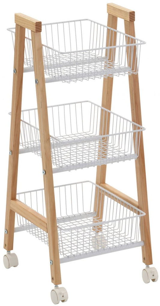Shelf East Carmarthen | size: Width: 32cm, Height: 81cm, Depth: 37cm | color: White/Oak | image: 1 | variant: 1005709