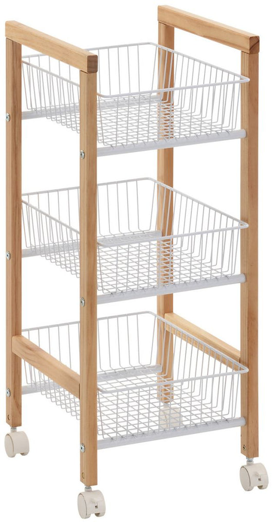 Shelf East Carmarthen | size: Width: 32cm, Height: 81cm, Depth: 37cm | color: White/Oak | image: 1 | variant: 1005710