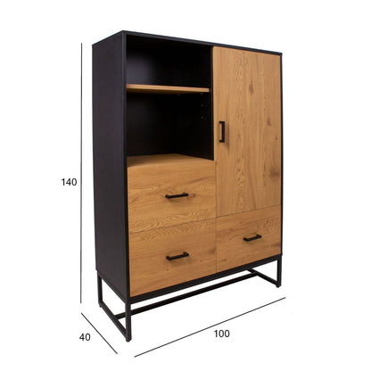 Shelf East Falmouth | size: Width: 100cm, Height: 140cm, Depth: 40cm | color: Oak | image: 2 | variant: 1005408