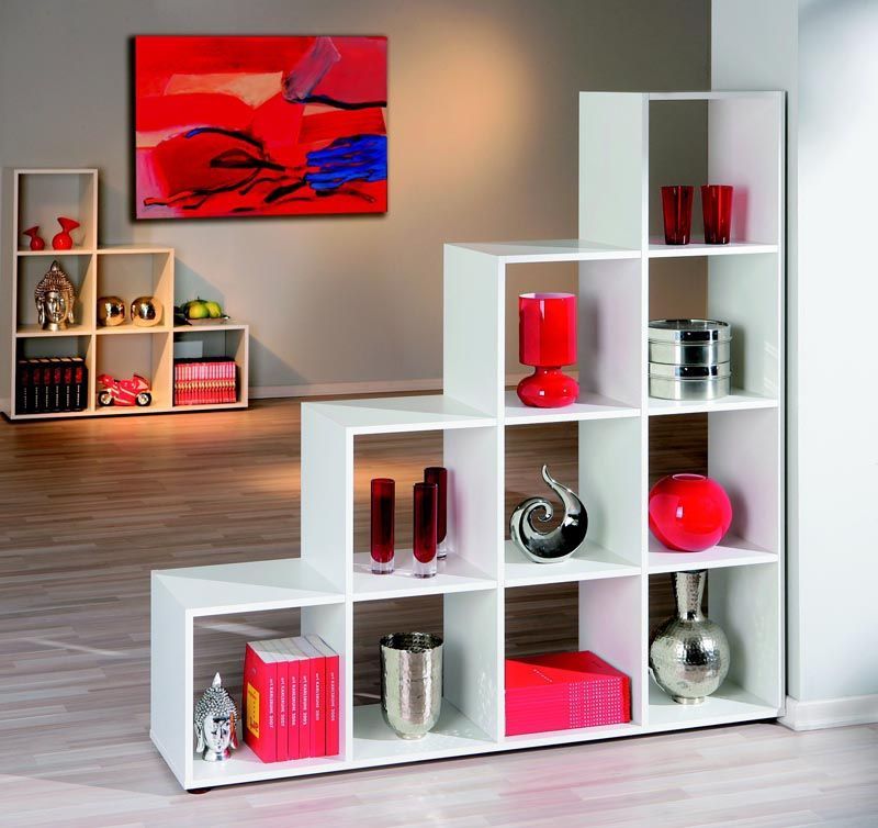 Shelf East Pescara | size: Width: 139cm, Height: 144cm, Depth: 33cm | color: White | image: 1 | variant: 1006647