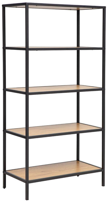 Shelf East Viljandi | size: Width: 63cm, Height: 124cm, Depth: 33cm | color: Black/Oak | image: 1 | variant: 1005946