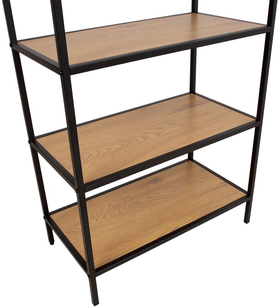 Shelf East Viljandi | size: Width: 63cm, Height: 152cm, Depth: 33cm | color: Black/Oak | image: 2 | variant: 1005947