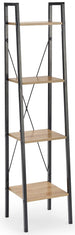 Shelf Kouvola | size: Width: 32cm, Height: 148cm, Depth: 34cm | color: Black/Oak | image: 1 | variant: 1002084