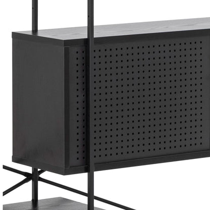 Shelf Loughborough | size: Width: 172cm, Height: 188cm, Depth: 27cm | color: Black | image: 3 | variant: 1000312