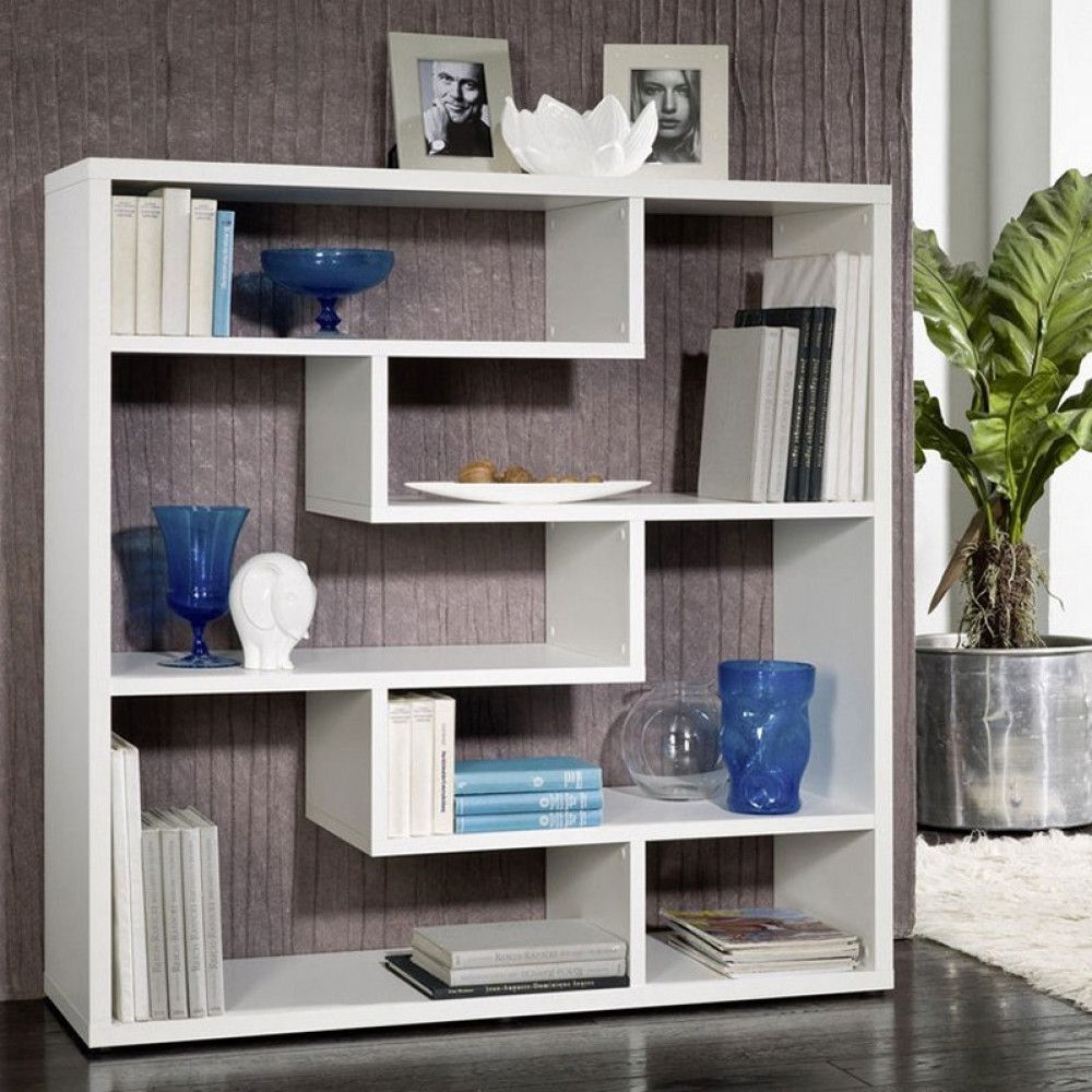 Shelf Qube | size: Width: 129.5cm, Height: 131cm, Depth: 43cm | color: White | image: 1 | variant: 1012470