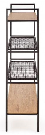 Shelf Reg21 | size: Width: 111cm, Height: 129cm, Depth: 34cm | color: Black/Oak | image: 8 | variant: 1012138