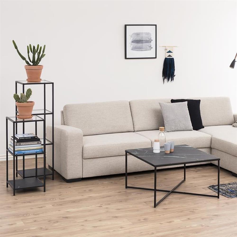 Shelf Seaford 17 | size: Width: 37cm, Height: 82.5cm, Depth: 35cm | color: Black | image: 3 | variant: 1016957