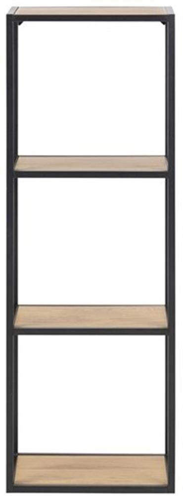 Shelf Seaford 19 | size: Width: 37cm, Height: 108cm | color: Black/Oak | image: 2 | variant: 1017700