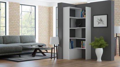 Shelf West Esher | size: Width: 130cm, Height: 187.5cm, Depth: 29cm | color: White | image: 3 | variant: 1007234