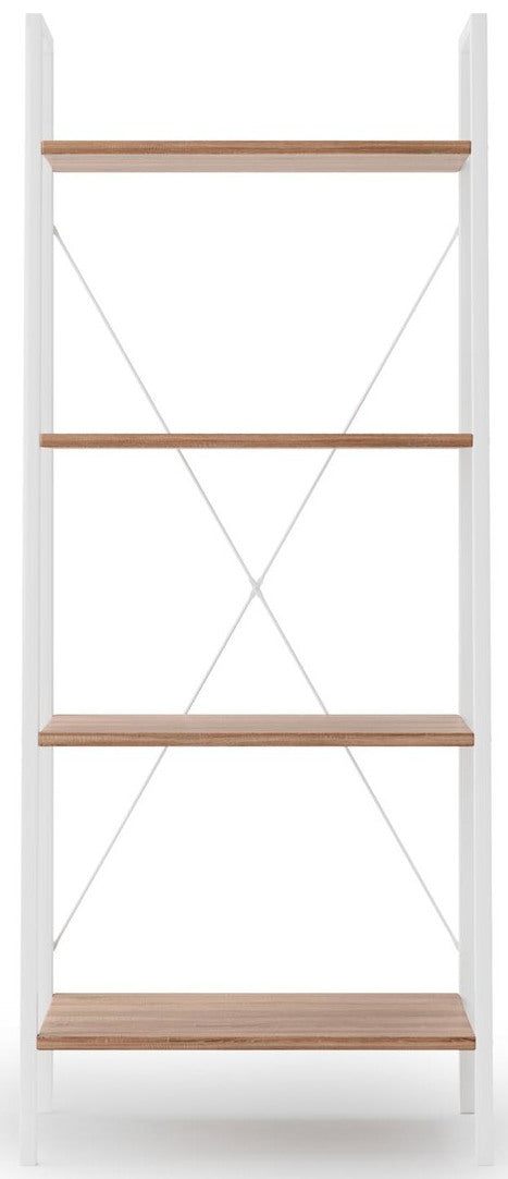 Shelf West Hafnarfjorur | size: Width: 32cm, Height: 148cm, Depth: 60cm | color: White/Oak | image: 3 | variant: 1007535