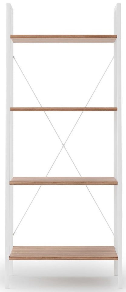 Shelf West Hafnarfjorur | size: Width: 32cm, Height: 148cm, Depth: 60cm | color: White/Oak | image: 3 | variant: 1007535