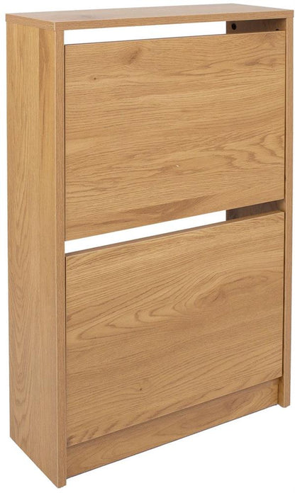 Shoe Cabinet Aalborg 4 | size: Length: 18cm, Width: 49cm, Height: 84cm | color: Oak | image: 1 | variant: 1016716