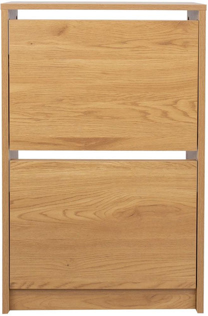 Shoe Cabinet Aalborg 4 | size: Length: 18cm, Width: 49cm, Height: 84cm | color: Oak | image: 3 | variant: 1016716