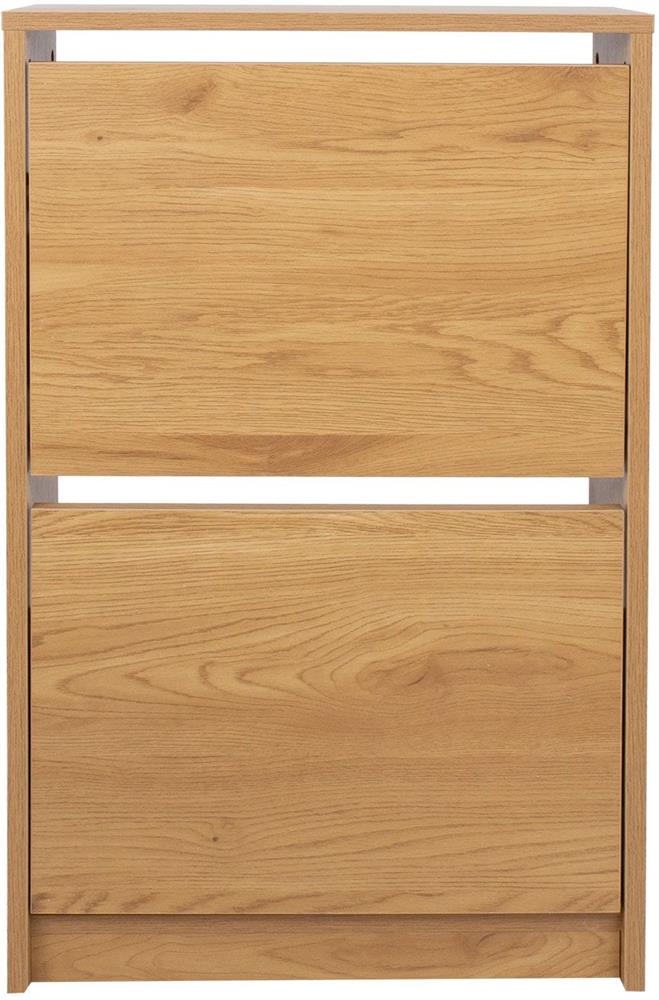 Shoe Cabinet Aalborg 4 | size: Length: 18cm, Width: 49cm, Height: 84cm | color: Oak | image: 4 | variant: 1016716