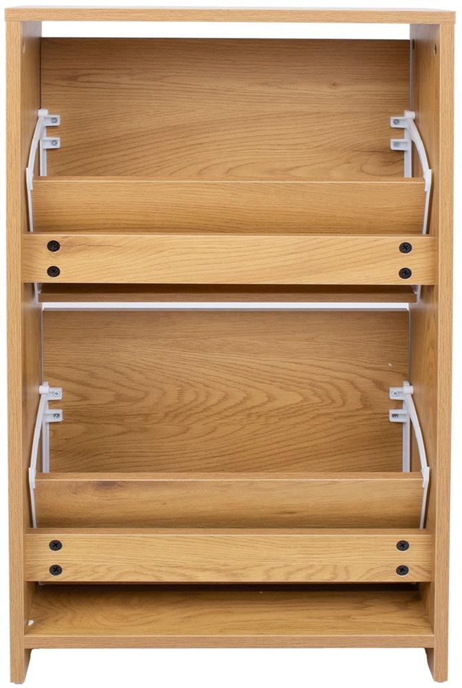 Shoe Cabinet Aalborg 4 | size: Length: 18cm, Width: 49cm, Height: 84cm | color: Oak | image: 5 | variant: 1016716