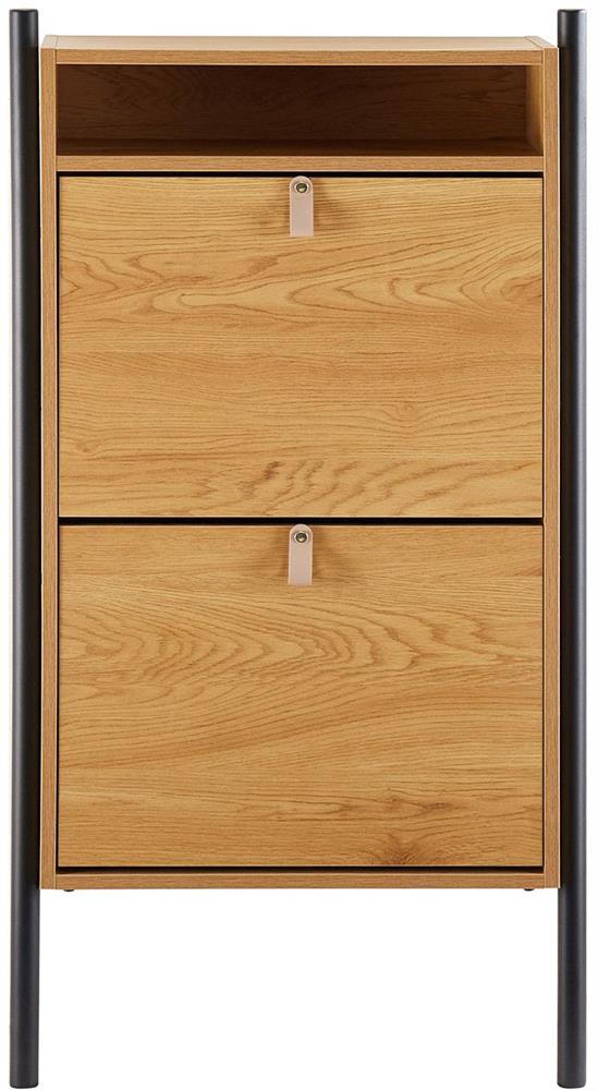 Shoe Cabinet Aalborg 5 | size: Length: 26cm, Width: 55.6cm, Height: 91.5cm | color: Oak | image: 3 | variant: 1016717