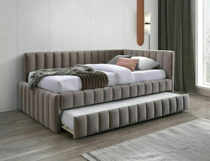 Single Bed Alfie | size: Length: 216cm, Width: 133cm, Height: 95cm | color: Beige | image: 0 | variant: 1010242