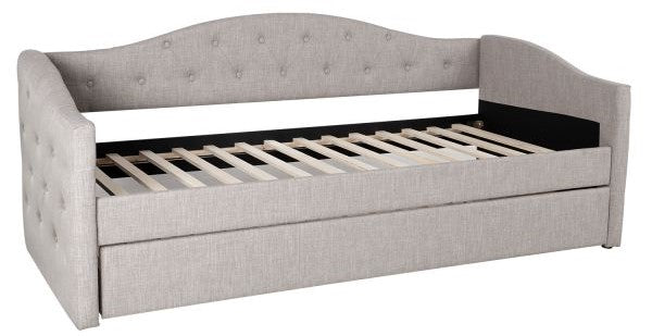 Single Bed Atlanta | size: Length: 221cm, Width: 98cm, Height: 94cm | color: Gray | image: 2 | variant: 1010927