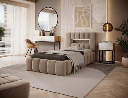 Single Bed Lamica 1 | size: Length: 234cm, Width: 108cm, Height: 92cm | color: Nube | image: 0 | variant: 1010431