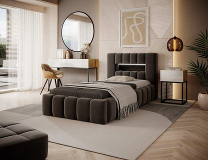 Single Bed Lamica 1 | size: Length: 234cm, Width: 108cm, Height: 92cm | color: Nube | image: 0 | variant: 1010432