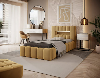 Single Bed Lamica 1 | size: Length: 234cm, Width: 108cm, Height: 92cm | color: Nube | image: 0 | variant: 1010436
