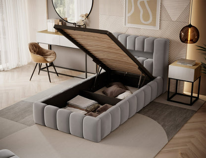 Single Bed Lamica 1 | size: Length: 234cm, Width: 108cm, Height: 92cm | color: Nube | image: 1 | variant: 1010428