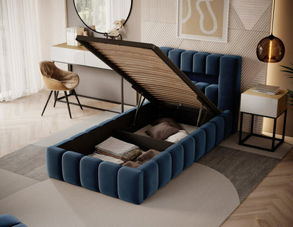 Single Bed Lamica 1 | size: Length: 234cm, Width: 108cm, Height: 92cm | color: Nube | image: 1 | variant: 1010435