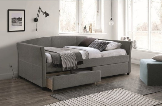 Single Bed Lanta | size: Length: 222cm, Width: 98cm, Height: 81cm | color: Gray | image: 1 | variant: 1010254