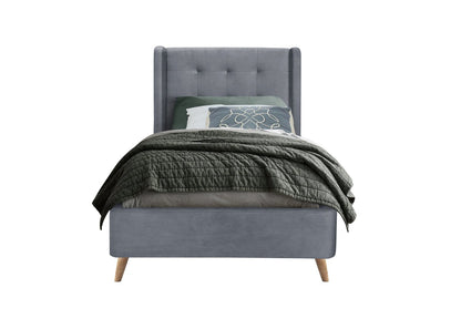 Single Bed Las Vegas | size: Length: 219cm, Width: 102cm, Height: 113cm | color: Gray | image: 1 | variant: 1003430