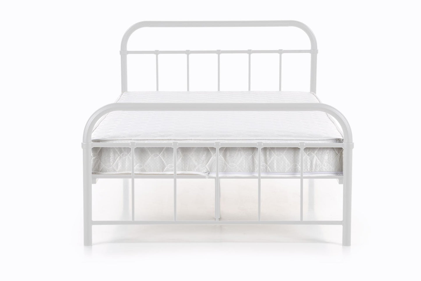 Single Bed Linda | size: Length: 209cm, Width: 124cm, Height: 93cm | color: White | image: 2 | variant: 1010198