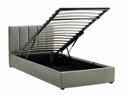 Single Bed Montreal | size: Length: 215cm, Width: 97cm, Height: 79cm | color: Gray | image: 1 | variant: 1010268