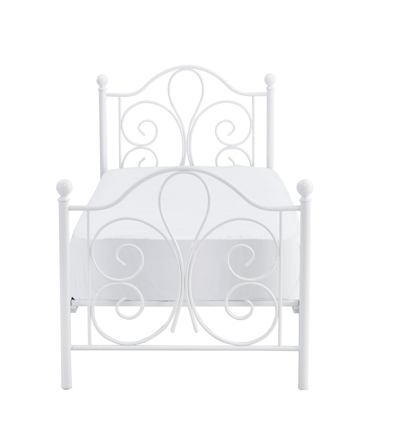 Single Bed Moscow | size: Length: 209cm, Width: 94cm, Height: 93cm | color: White | image: 2 | variant: 1003421