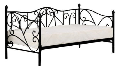 Single Bed Mumbai | size: Length: 210cm, Width: 99cm, Height: 89cm | color: Black | image: 1 | variant: 1003425
